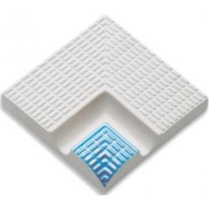 Плитка бордюрная угловая с поручнем Serapool Petit Carre голубой, 125х125 мм (30201) Плитка бордюрная угловая с поручнем Serapool Petit Carre голубой, 125х125 мм (30201)