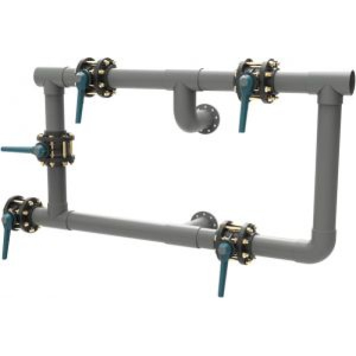 Вентильная группа для одного фильтра  90 мм Ariona Pools BV090 (FIBS090PN10) Вентильная группа для одного фильтра  90 мм Ariona Pools BV090 (FIBS090PN10)