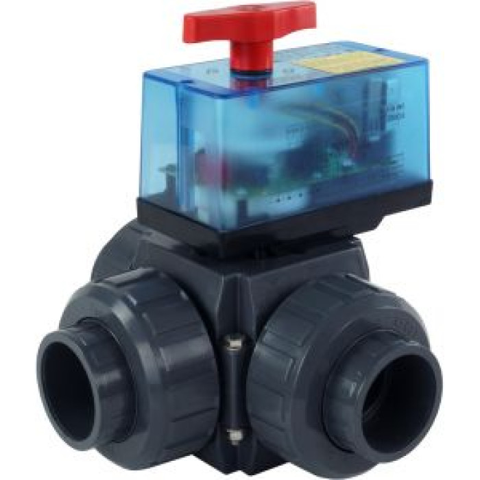 Кран шаровый с электроприводом ПВХ  40 мм S4 EO510 PTFE Peraqua (129625A) Кран шаровый с электроприводом ПВХ  40 мм S4 EO510 PTFE Peraqua (129625A)