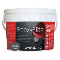 Затирочная смесь Litokol EpoxyElite двухкомпонентная эпоксидная E.06 (мокрый асфальт) 2 кг