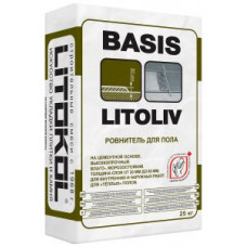 Ровнитель для пола цементный Litokol Litoliv Basis (серый) 25 кг