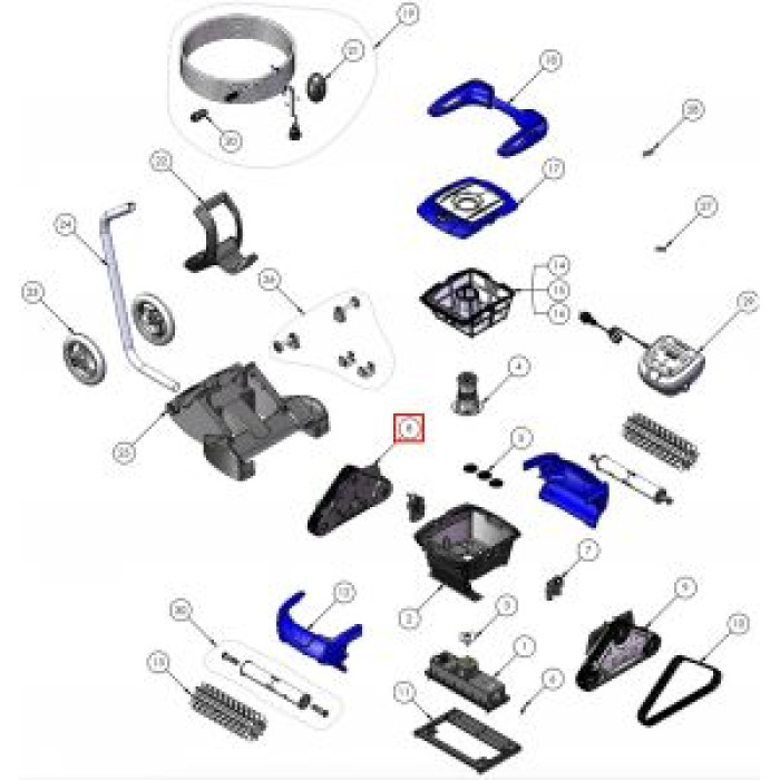 Основа боковой кассеты-трансмиссии для робота пылесоса Zodiac CyclonX (R0632200) Основа боковой кассеты-трансмиссии для робота пылесоса Zodiac CyclonX (R0632200)