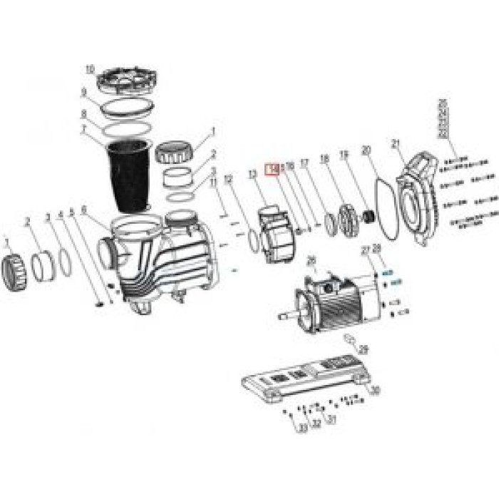 Болт рабочего колеса насоса  Mayer Schwimmbad LX SLP500-1000T/WLP500-100T (A31130001) Болт рабочего колеса насоса  Mayer Schwimmbad LX SLP500-1000T/WLP500-100T (A31130001)