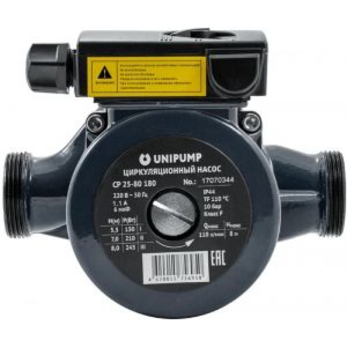 Циркуляционный насос  6,6 м3/ч Unipump CP 25-80 180 245 Вт 220 В Циркуляционный насос  6,6 м3/ч Unipump CP 25-80 180 245 Вт 220 В