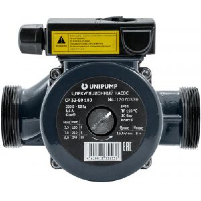 Циркуляционный насос  8,1 м3/ч Unipump CP 32-80 180 245 Вт 220 В Циркуляционный насос  8,1 м3/ч Unipump CP 32-80 180 245 Вт 220 В
