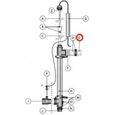 Втулка переходная для УФ-установки Van Erp Blue Lagoon UV-C Amalgam 150000 (E801134)