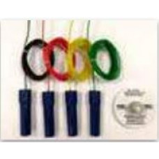 Комплект электродов с цветным кабелем OSF, нержавеющая сталь AISI-316, 4 шт (303.000.0116)