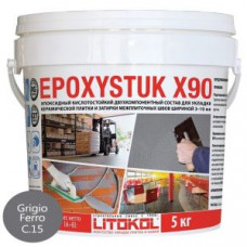 Затирочная смесь эпоксидная Litokol Epoxystuk X90 С.15 Grigio Ferro (серый) 5 кг