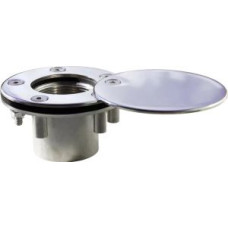 Адаптер для подключения пылесоса 102 мм Глазок Runwill Pools, универсальная нержавеющая сталь AISI-304 (Р7-15.1)