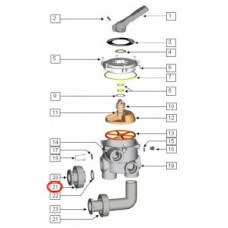 Гайка муфты 6-позиционного вентиля IML PS-6103/PS-6104 (PS610110)