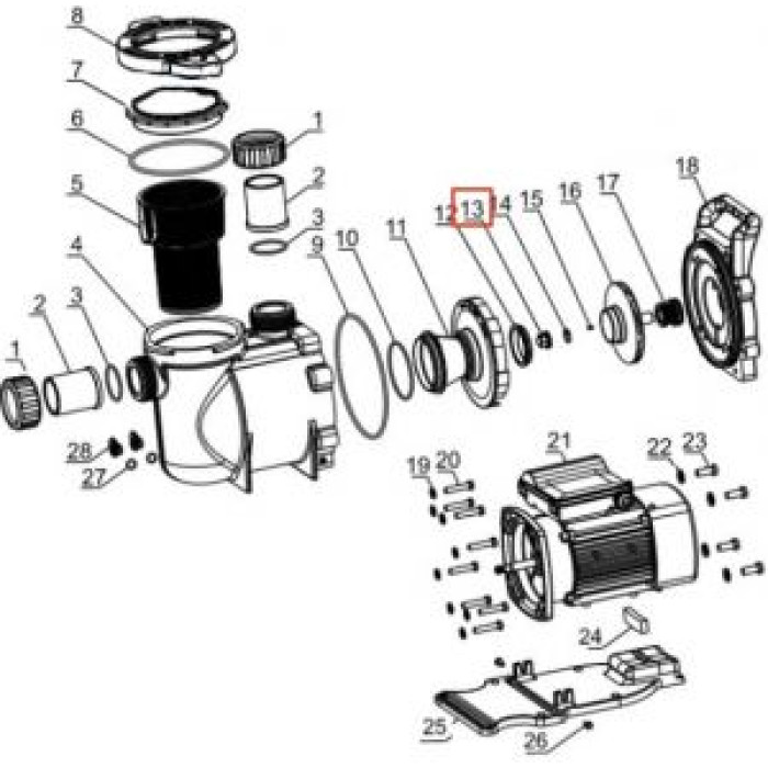 Гайка рабочего колеса насоса Mayer Schwimmbad SGM/SGP/SGB/SGE LX (A31150001) Гайка рабочего колеса насоса Mayer Schwimmbad SGM/SGP/SGB/SGE LX (A31150001)