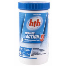 Многофункциональные таблетки стабилизированного хлора hth Minitab Action 5 в 1 по 20 гр., 1,2 кг (упаковка 6 шт.) C800702H1/C800702H2