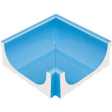 Угловой элемент переливного водоотводного канала Serapool 235x235 мм, голубой (K231)