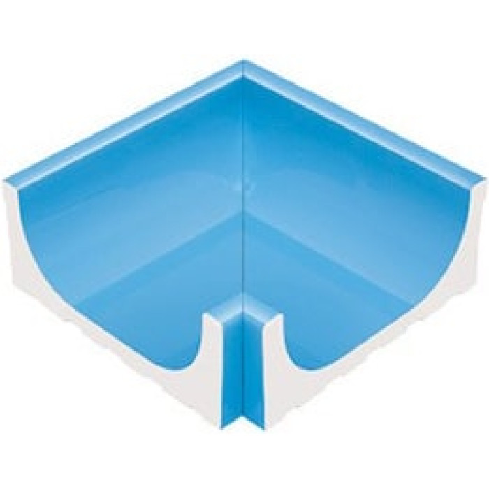 Угловой элемент переливного водоотводного канала Serapool 235x235 мм, голубой (K231) Угловой элемент переливного водоотводного канала Serapool 235x235 мм, голубой (K231)