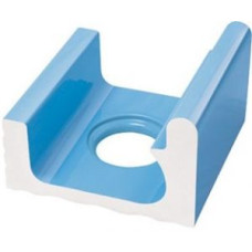 Переливной водоотводный канал Serapool со сливом и поручнем 234x250 мм, голубой (K321)