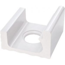 Переливной водоотводный канал Serapool со сливом и поручнем 234x250 мм, белый (K323)