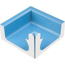 Угловой элемент переливного водоотводного канала Serapool с поручнем 234x234 мм, голубой (K331)