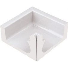 Угловой элемент переливного водоотводного канала Serapool с поручнем 286x286 мм, белый (K433)