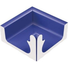 Угловой элемент переливного водоотводного канала Serapool с поручнем 286x286 мм, кобальт (K437)