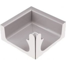 Угловой элемент переливного водоотводного канала Serapool с поручнем 286x286 мм, серый (K439.1)