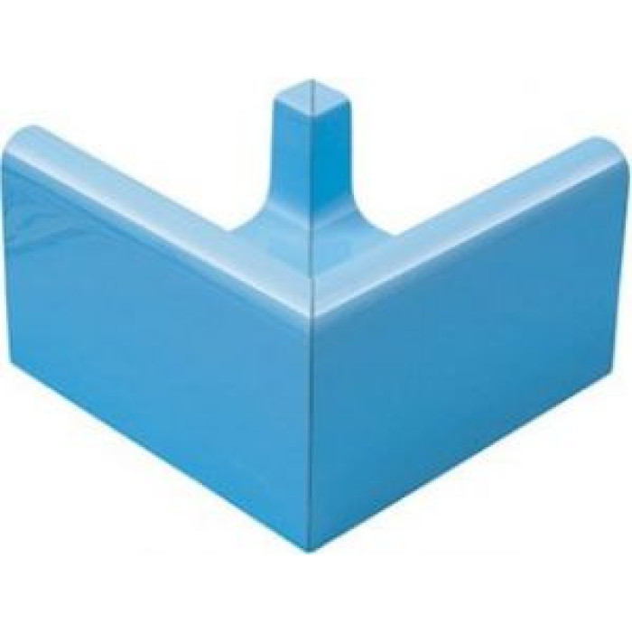 Угловой элемент переливного водоотводного канала Serapool с поручнем 306x306 мм, голубой (K441) Угловой элемент переливного водоотводного канала Serapool с поручнем 306x306 мм, голубой (K441)