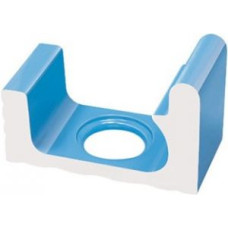 Переливной водоотводный канал Serapool со сливом и поручнем 286x125 мм, голубой (K461)