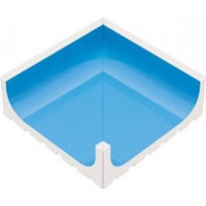 Угловой элемент переливного водоотводного канала Serapool 180x187 мм, голубой (K531)