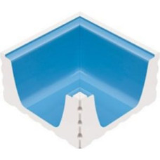 Угловой элемент переливного водоотводного канала Serapool 223x230 мм, голубой (K631)