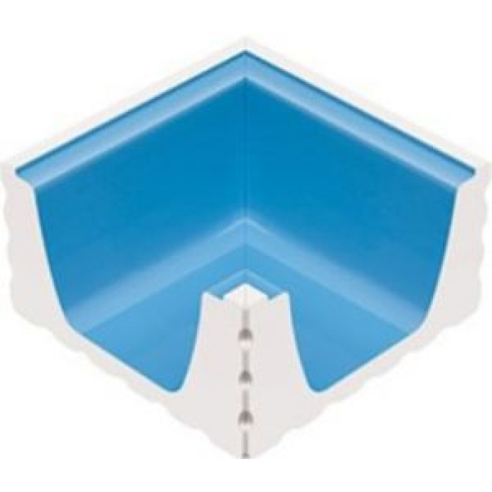 Угловой элемент переливного водоотводного канала Serapool 223x230 мм, голубой (K631) Угловой элемент переливного водоотводного канала Serapool 223x230 мм, голубой (K631)