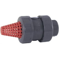 Обратный клапан ПВХ, EPDM подпружиненный с фильтр-сеткой  40 мм Cepex PN16 (08994)