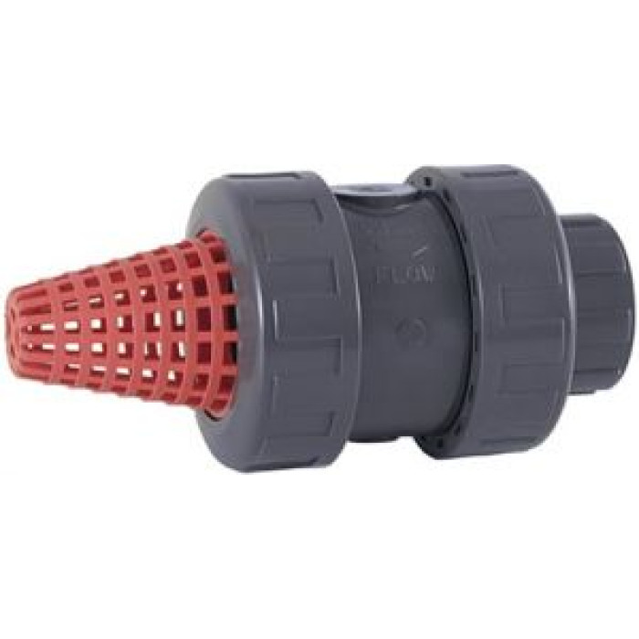 Обратный клапан ПВХ разборный с фильтр-сеткой  20 мм Cepex PN 16 (27537) Обратный клапан ПВХ разборный с фильтр-сеткой  20 мм Cepex PN 16 (27537)