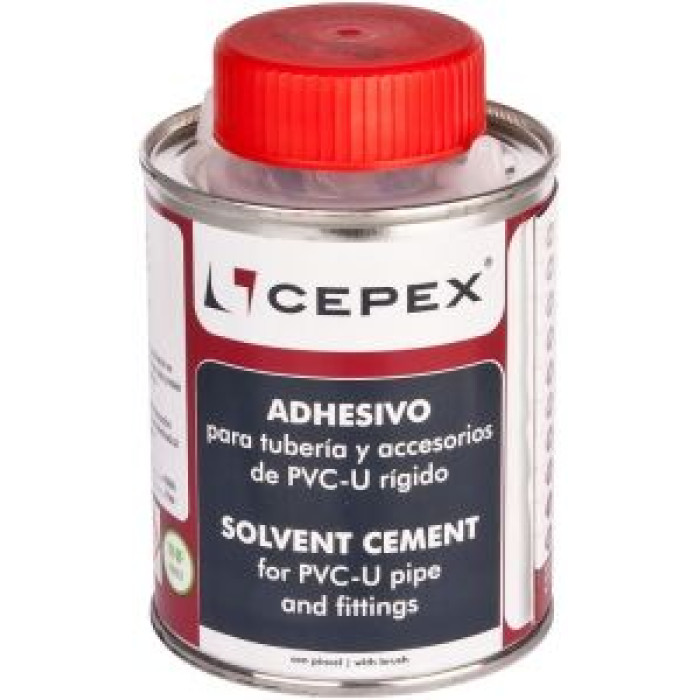 Клей для ПВХ Cepex, 250 мл, с кисточкой (02430) Клей для ПВХ Cepex, 250 мл, с кисточкой (02430)