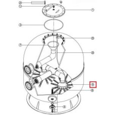 Коллектор для фильтра Kripsol 90-100 мм (RCFI0009.01R)