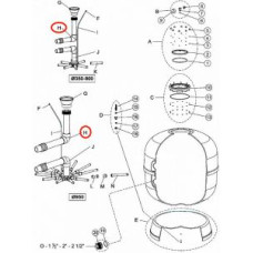 Колено верхнее для подключения диффузора фильтра IML Lisboa FS600 (FS16661-0410)