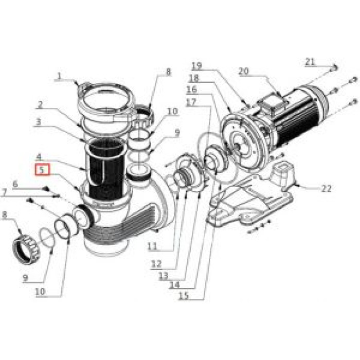 Корпус насоса Emaux UPH (420058561) Корпус насоса Emaux UPH (420058561)