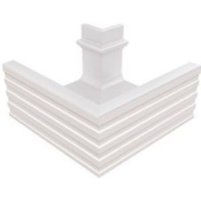Угловой элемент переливного водоотводного канала Serapool с поручнем 256x256 мм, белый (KP143)