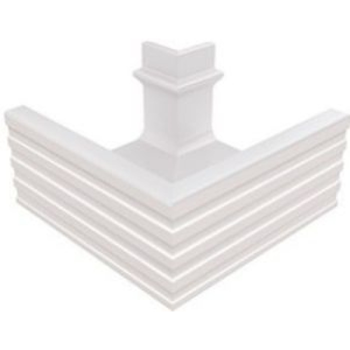 Угловой элемент переливного водоотводного канала Serapool с поручнем 256x256 мм, белый (KP143) Угловой элемент переливного водоотводного канала Serapool с поручнем 256x256 мм, белый (KP143)