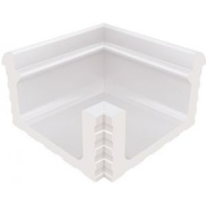 Угловой элемент переливного водоотводного канала Serapool с поручнем 236x236 мм, белый (KP133) Угловой элемент переливного водоотводного канала Serapool с поручнем 236x236 мм, белый (KP133)