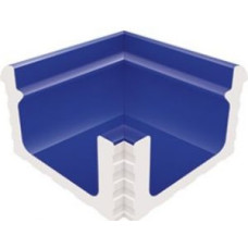 Угловой элемент переливного водоотводного канала Serapool с поручнем 236x236 мм, кобальт (KP137)