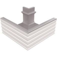 Угловой элемент переливного водоотводного канала Serapool с поручнем 256x256 мм, серый (KP149.1)