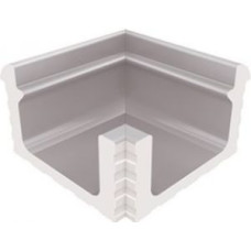 Угловой элемент переливного водоотводного канала Serapool с поручнем 236x236 мм, серый (KP139.1)