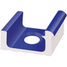 Переливной водоотводный канал Serapool со сливом и поручнем 286x250 мм, кобальт (KP227)