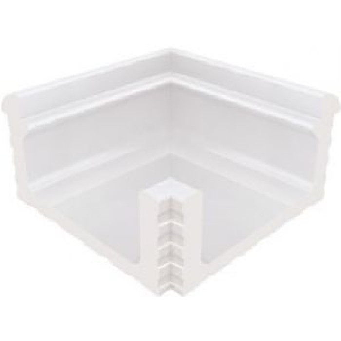 Угловой элемент переливного водоотводного канала Serapool с поручнем 286x286 мм, белый (KP233) Угловой элемент переливного водоотводного канала Serapool с поручнем 286x286 мм, белый (KP233)