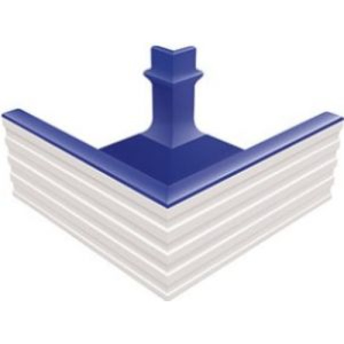 Угловой элемент переливного водоотводного канала Serapool с поручнем 306x306 мм, кобальт (KP247) Угловой элемент переливного водоотводного канала Serapool с поручнем 306x306 мм, кобальт (KP247)