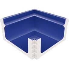 Угловой элемент переливного водоотводного канала Serapool с поручнем 286x286 мм, кобальт (KP237)