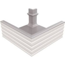 Угловой элемент переливного водоотводного канала Serapool с поручнем 306x306 мм, серый (KP249.1)