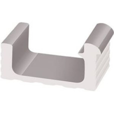 Переливной водоотводный канал Serapool с поручнем 286x125 мм, серый (KP259.1)