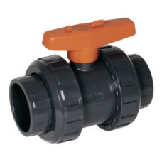 Кран шаровый ПВХ 1 1/2" ВР PE, EPDM Peraqua (125466)