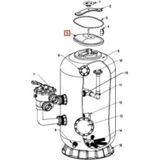 Крышка фильтра Pool King HK, HKA, KS1000-1400 (02-0621F)