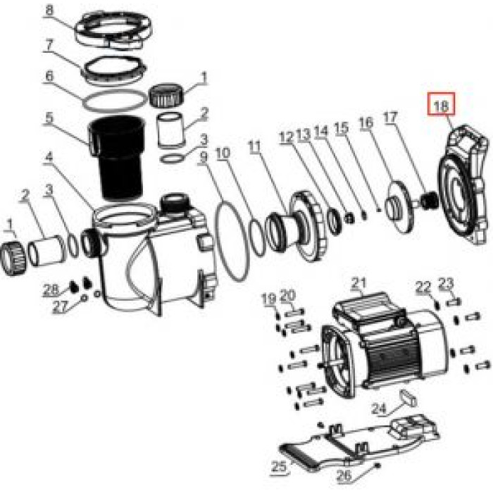 Крышка задняя насоса Mayer Schwimmbad LX SGP (A02220187) Крышка задняя насоса Mayer Schwimmbad LX SGP (A02220187)